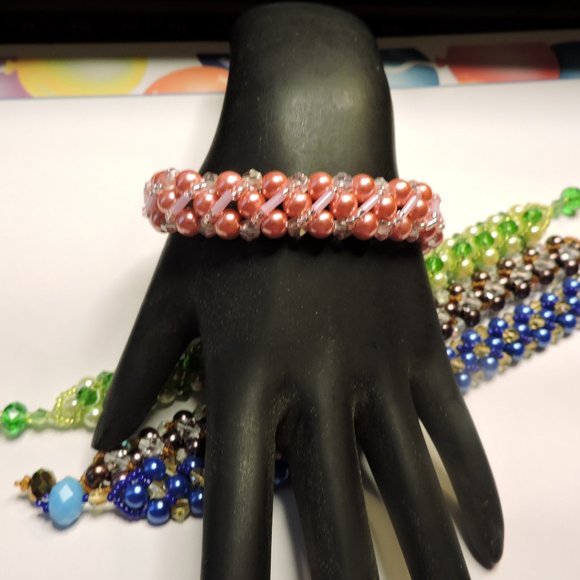 Sparkling Bracelets with bead clasp .. SB4 - Picture 9 of 16